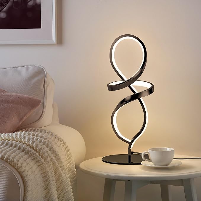 Contemporary Spiral Ribbon Table Lamp